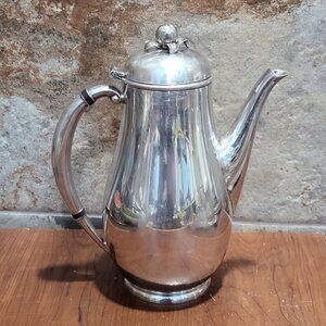 Wilcox Silverplate Teapot Coffeepot International Silver Apple 2604